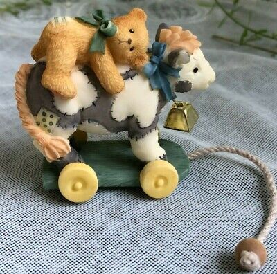 Cherished Teddies: "A Big Hug From A Little Friend" Mini Figurine - Collector Store LLC