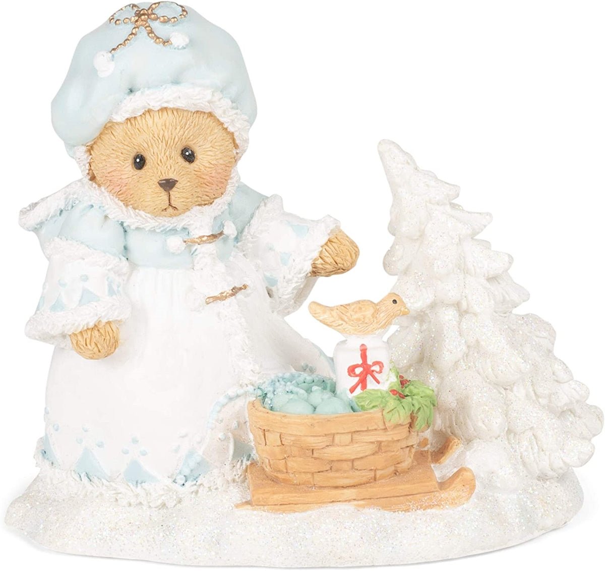 Cherished Teddies: Ashley White Christmas Figurine - Collector Store LLC