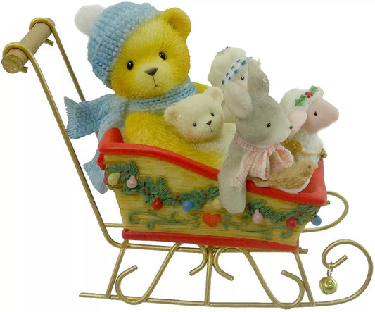 Cherished Teddies: Brian "Look Out Snow! Here We Go!" Figurine - Collector Store LLC