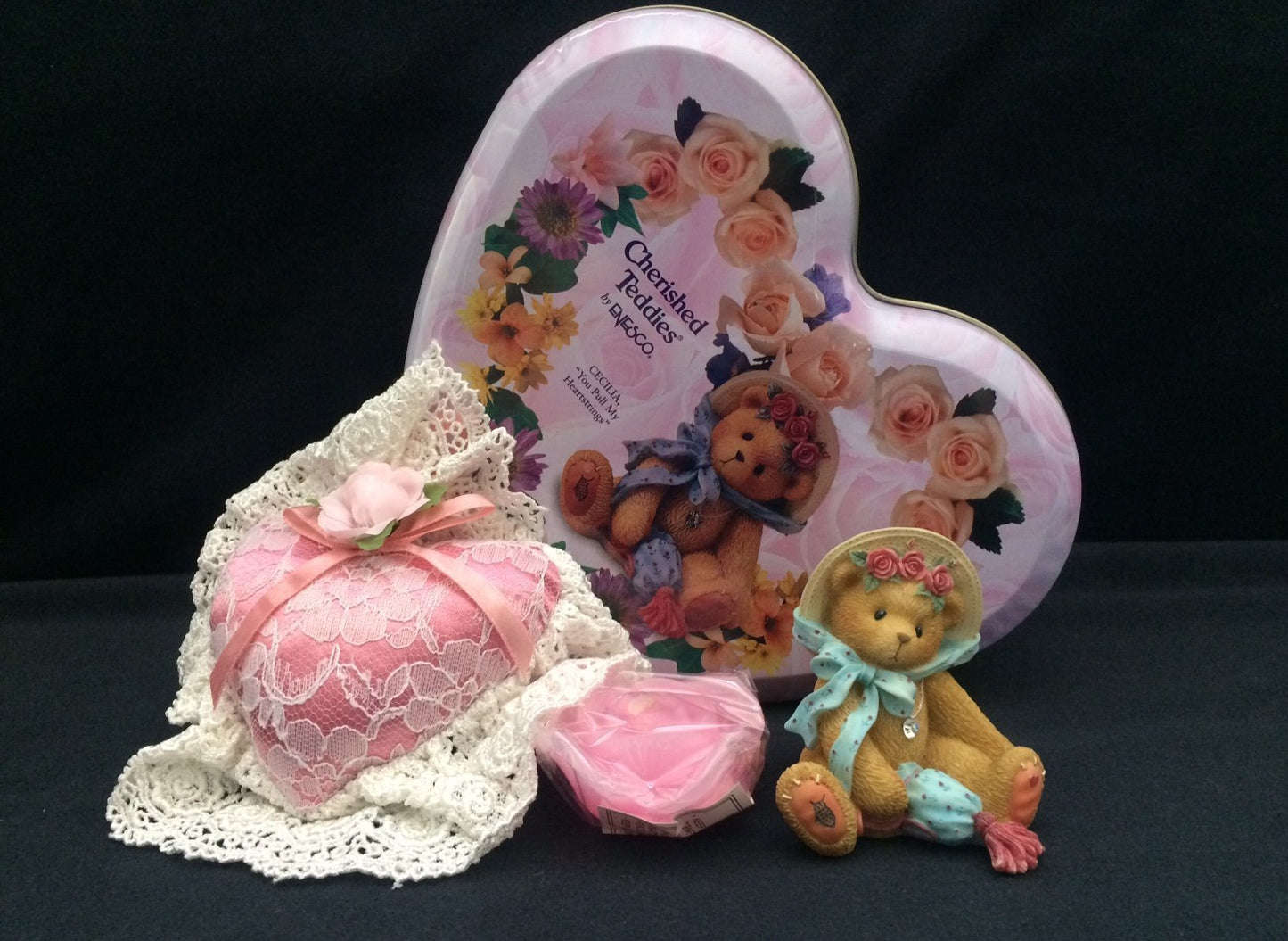 Cherished Teddies: Cecilia "You Pull My Heartstrings" Figurine - Collector Store LLC