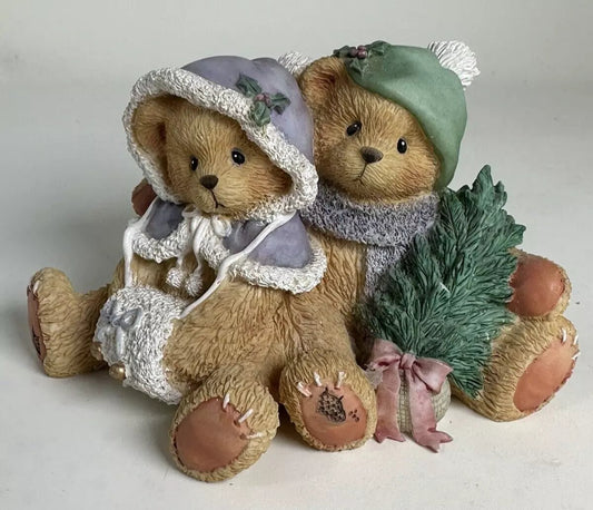 Cherished Teddies: Cheryl & Carl "Wishing You A Cozy Christmas" Figurine - Collector Store LLC