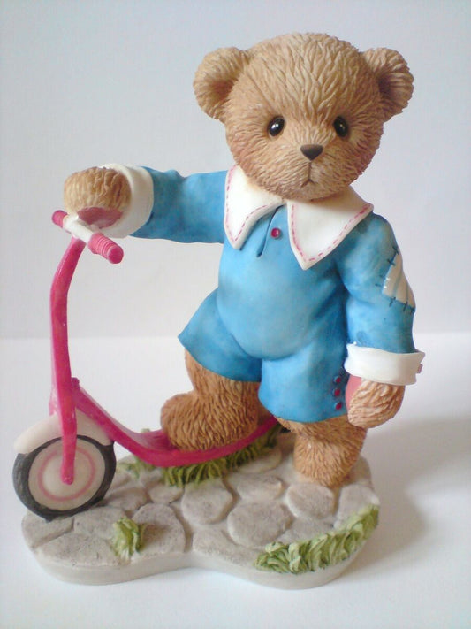 Cherished Teddies: Colby "Sometimes Life Needs A Little Push" Figurine - Collector Store LLC