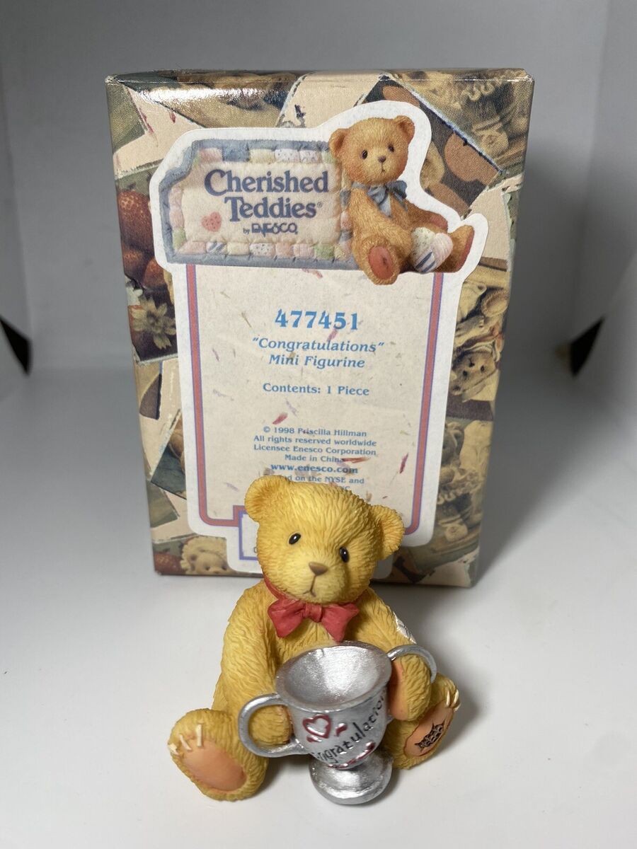 Cherished Teddies: "Congratulations!" Mini Figurine - Collector Store LLC