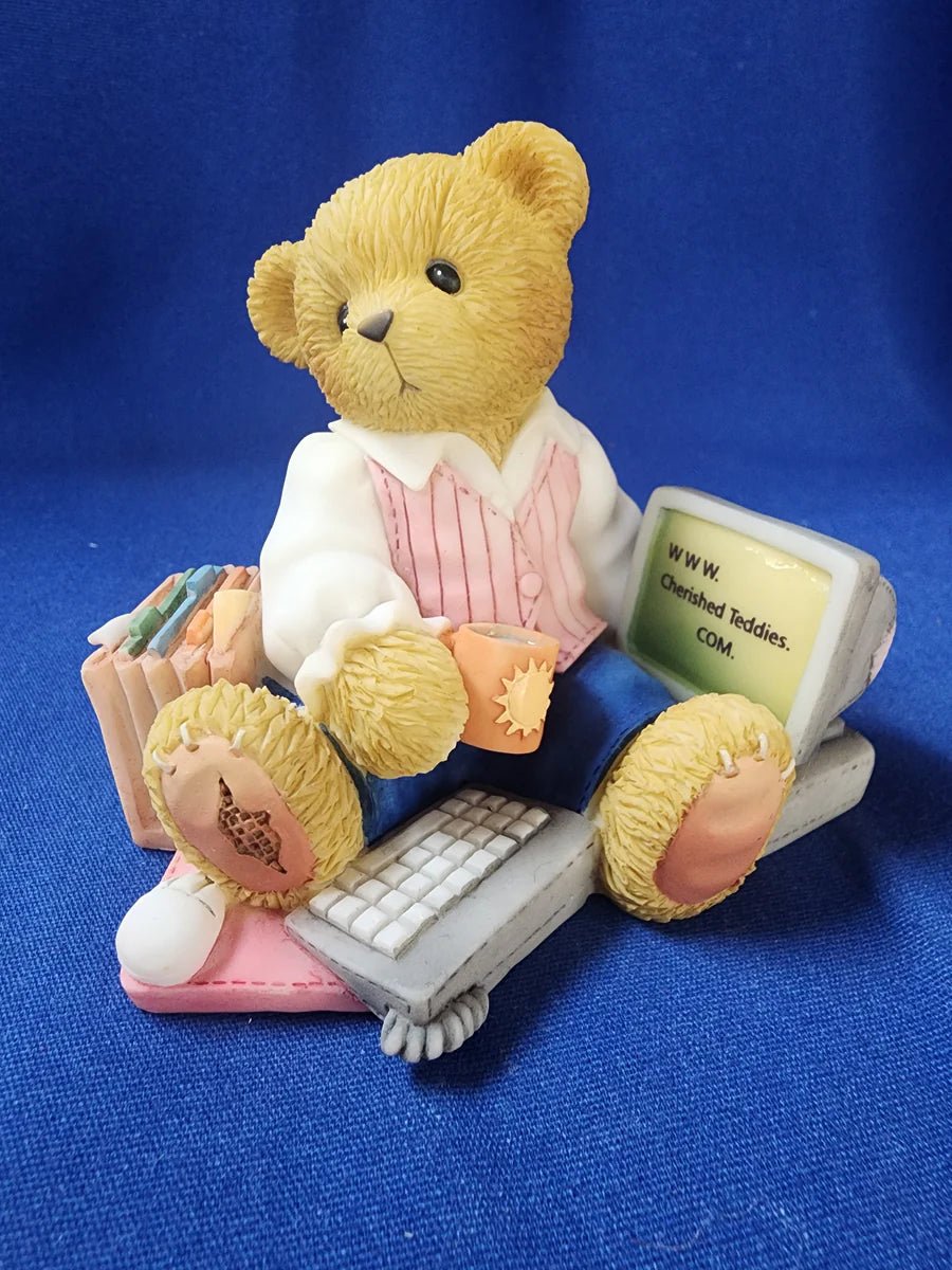 Cherished Teddies: Corey "I Know How To Take Care Of Business" Figurine - Collector Store LLC