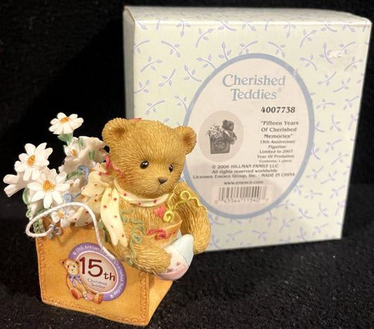 Cherished Teddies: "Fifteen Years Of Cherished Memories" 15th Anniversary Figurine - Collector Store LLC