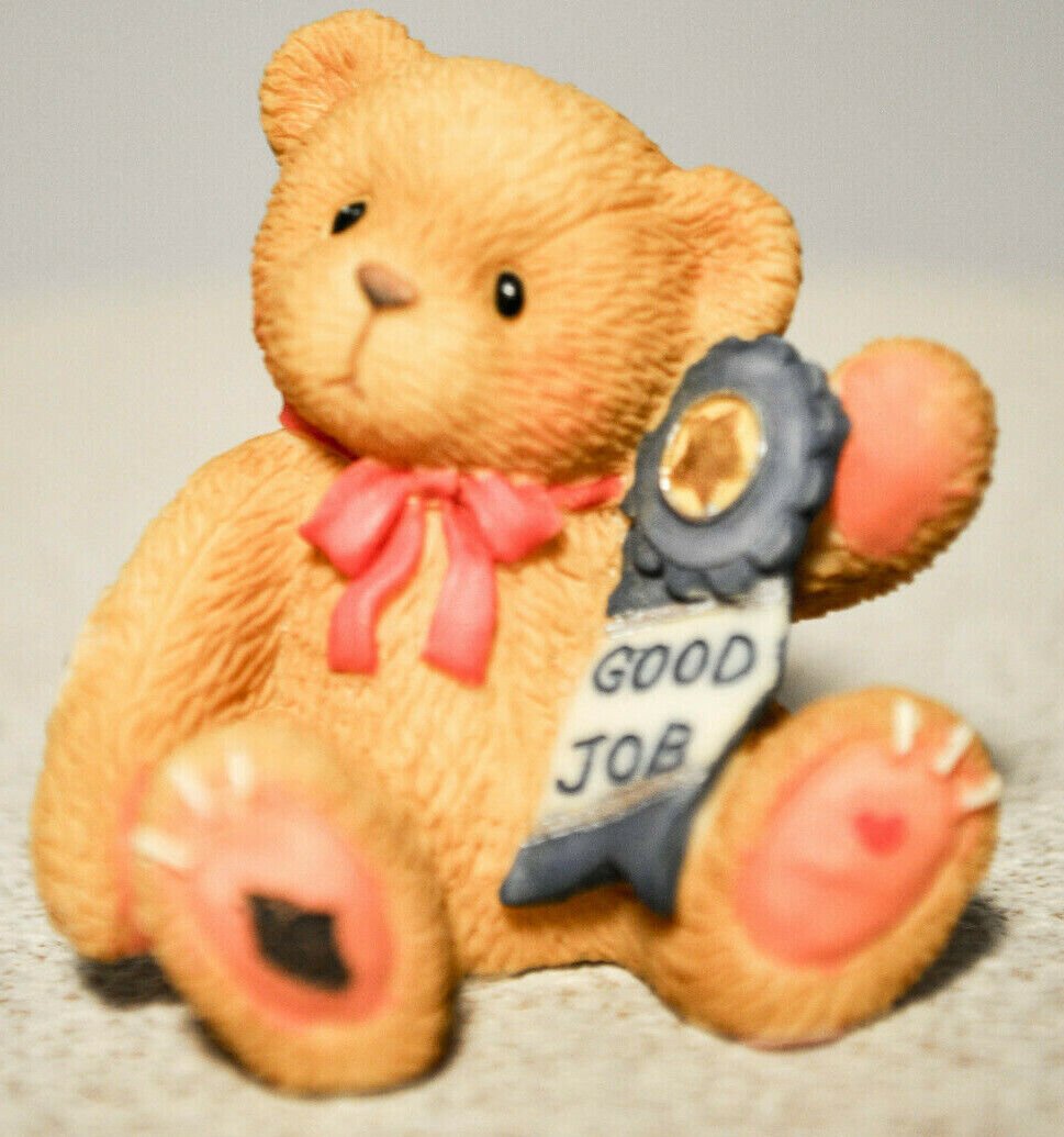 Cherished Teddies: "Good Job" Mini Figurine - Collector Store LLC