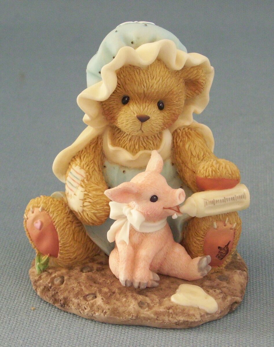 Cherished Teddies: Marsha & Pinky "Hogs' & Kisses To My Beary Best Friend" Figurine - Collector Store LLC