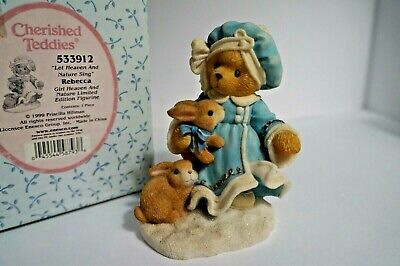 Cherished Teddies: Rebecca "Let Heaven & Nature Sing" Figurine - Collector Store LLC