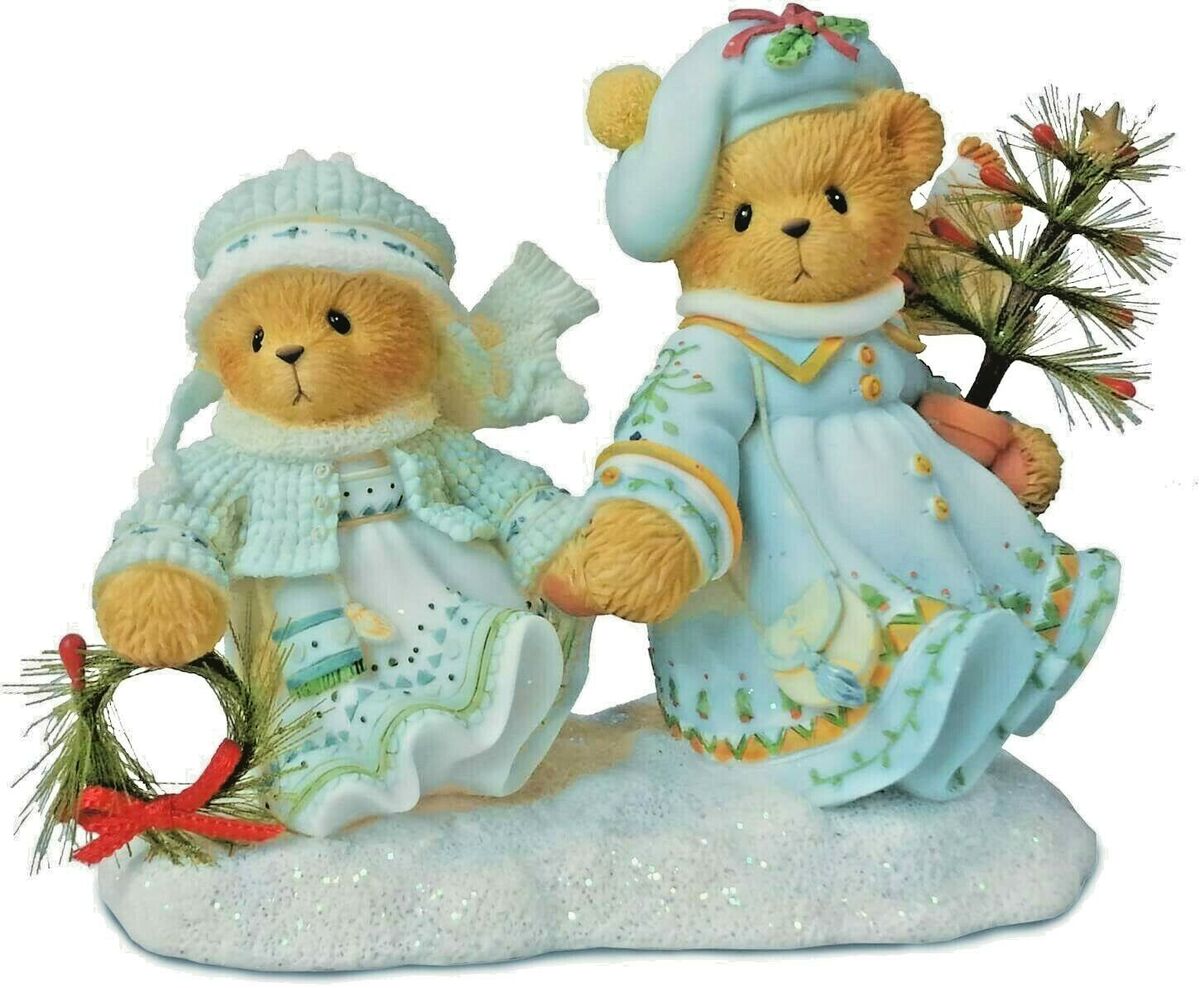 Cherished Teddies: Selma & Ariana "Winter Wonders, Faithful Friends" Figurine - Collector Store LLC