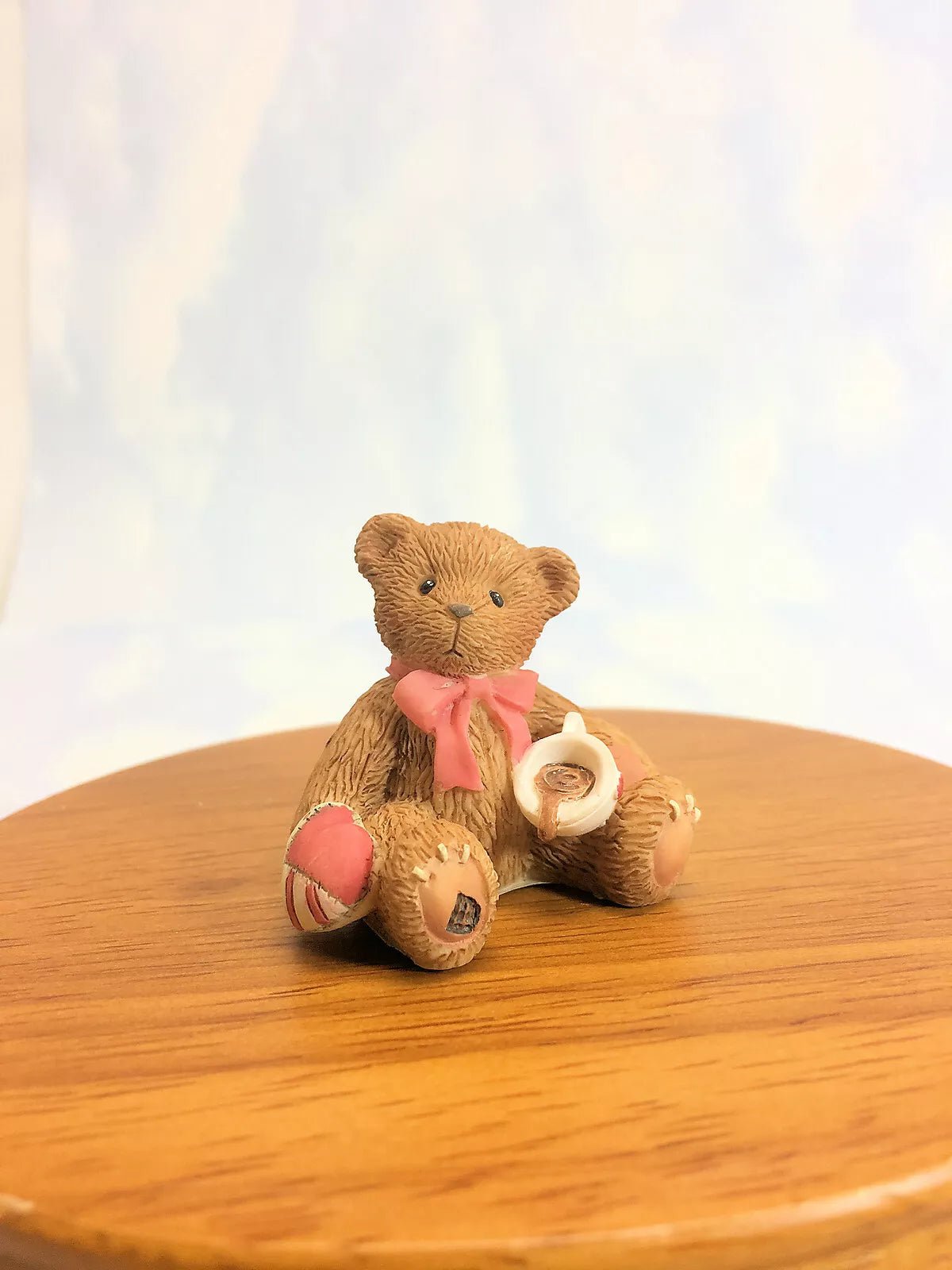 Cherished Teddies: "Tiny Treasured Teddies" Bear W/ Mug Mini Figurine - Collector Store LLC