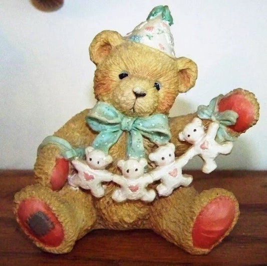 Cherished Teddies: Unfolding Happy Wishes Four You Figurine - Collector Store LLC