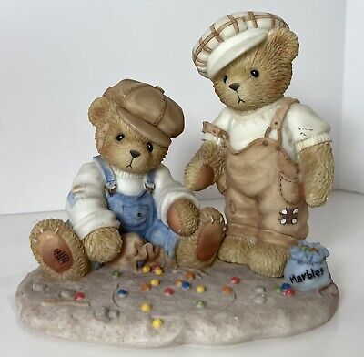 Cherished Teddies: Vince & Connor "Shooting For Keeps" Figurine - Collector Store LLC