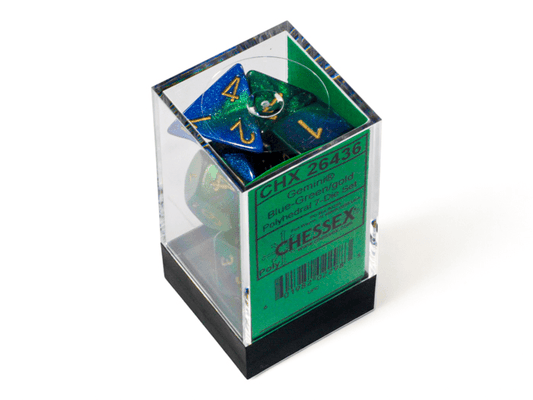 Chessex: Gemini Blue/Green Polyhedral 7 - Dice Set - Collector Store LLC