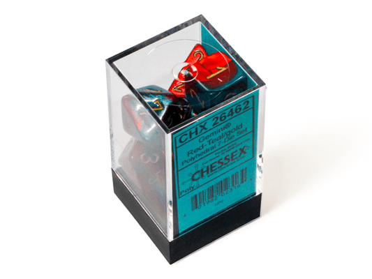Chessex: Gemini Red/Teal Polyhedral 7 - Dice Set - Collector Store LLC
