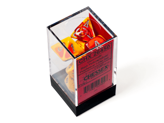 Chessex: Gemini Red/Yellow Polyhedral 7 - Dice Set - Collector Store LLC