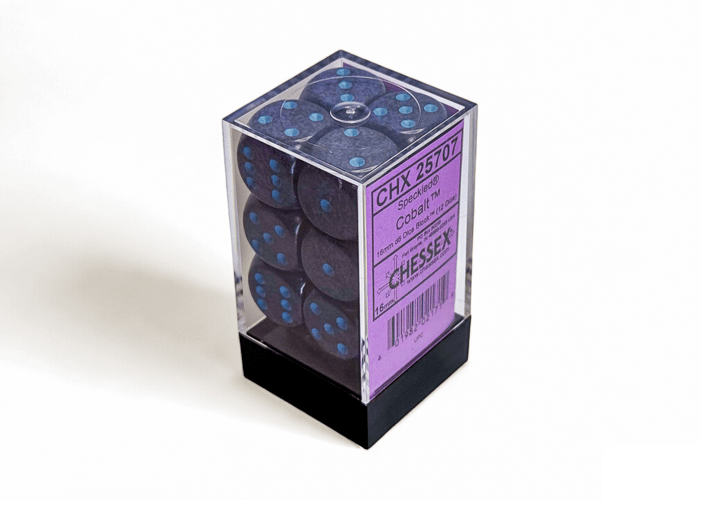 Chessex: Speckled Cobalt 16mm d6 Dice Block (12 Dice) - Collector Store LLC