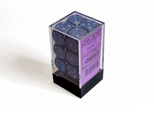 Chessex: Speckled Cobalt 16mm d6 Dice Block (12 Dice) - Collector Store LLC