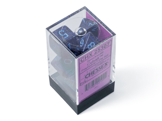 Chessex: Speckled Cobalt Polyhedral 7 - Dice Set - Collector Store LLC