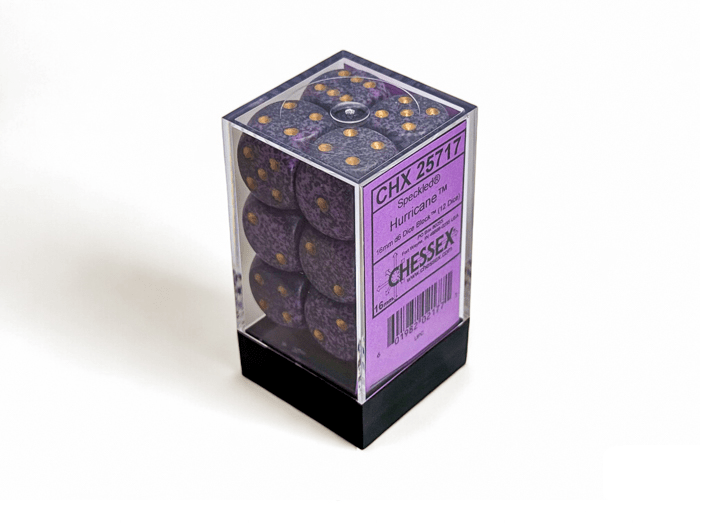 Chessex: Speckled Hurricane 16mm d6 Dice Block (12 Dice) - Collector Store LLC