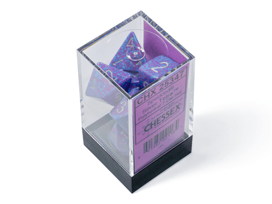 Chessex: Speckled Silver Tetra Polyhedral 7 - Dice Set - Collector Store LLC