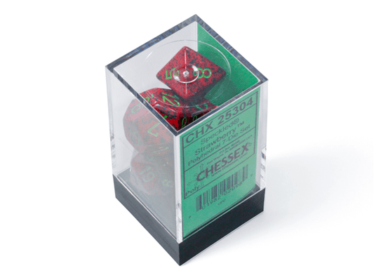 Chessex: Speckled Strawberry Polyhedral 7 - Dice Set - Collector Store LLC