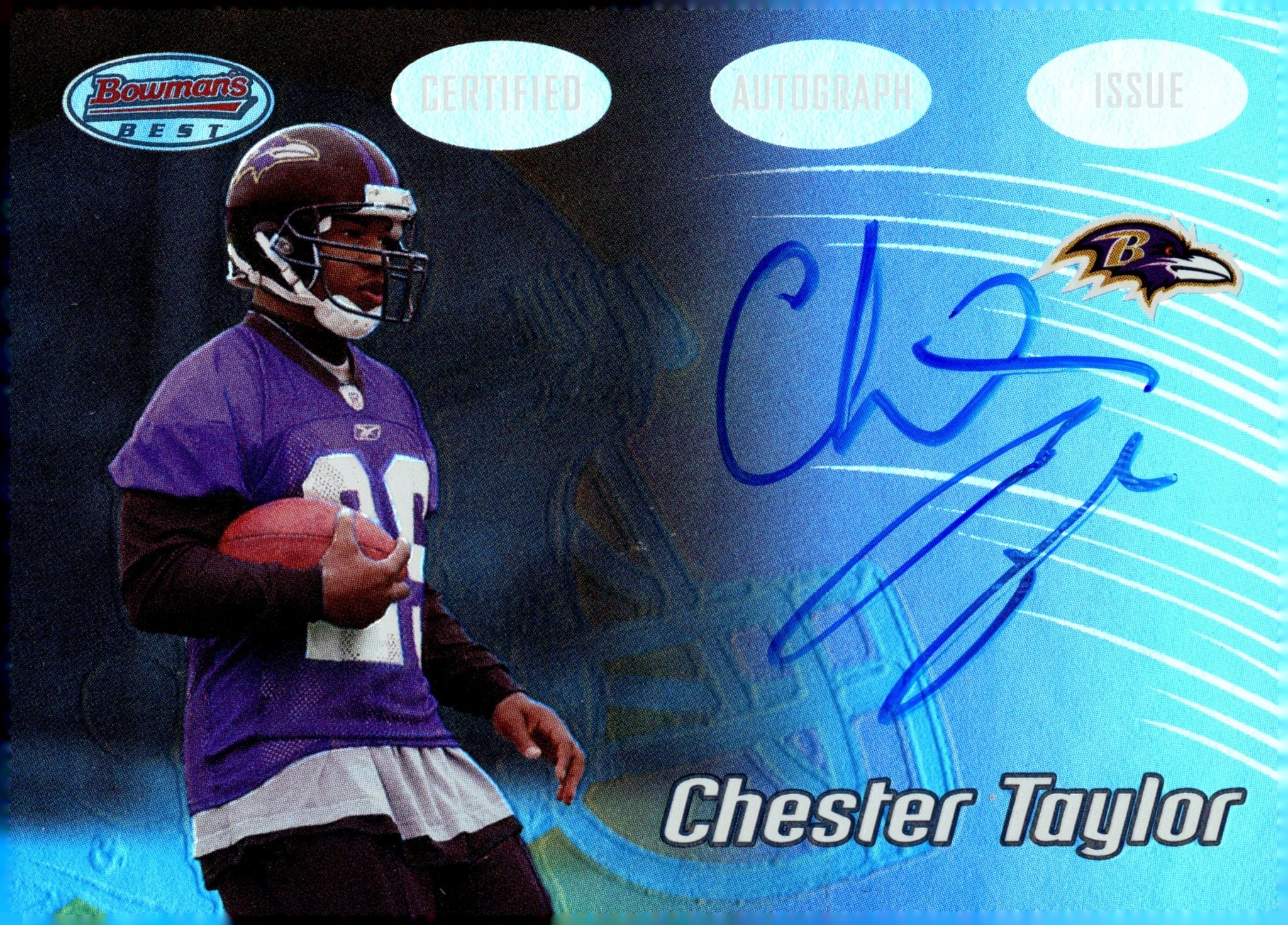 Chester Taylor 2002 Bowman's Best Certified Auto #128 | Collector Store LLC