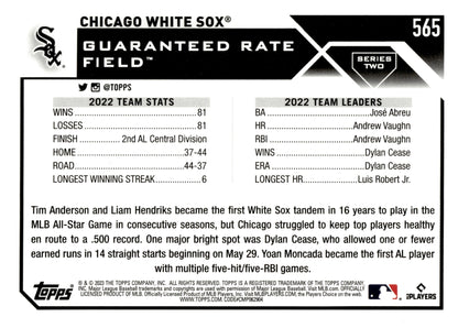 Chicago White Sox 2023 Topps Series 2 Orange Foilboard 250/299 #565 - Collector Store LLC