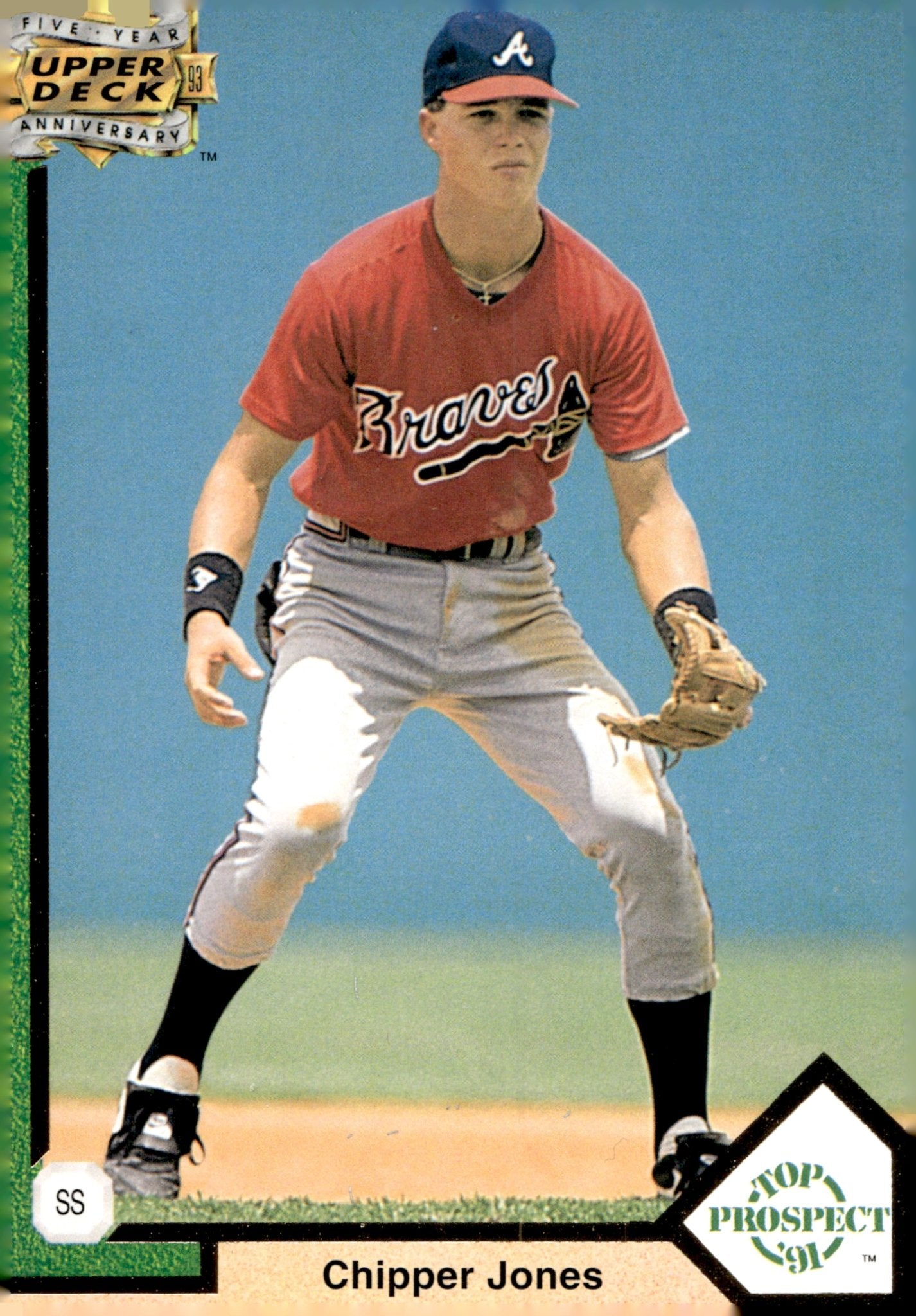 Chipper Jones 1993 Upper Deck Top Prospects Black Border #A11 #2 - Collector Store LLC