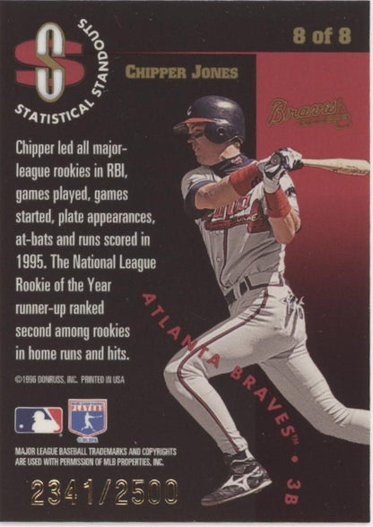 Chipper Jones 1996 Leaf Statistical Standouts 2341/2500 #8 - Collector Store LLC
