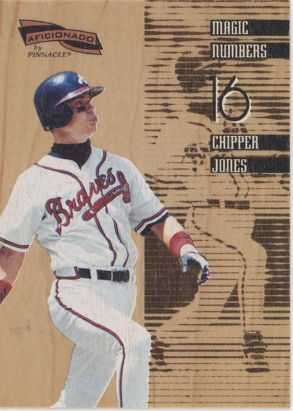 Chipper Jones 1996 Pinnacle Aficionado Magic Numbers 16 #6 - Collector Store LLC