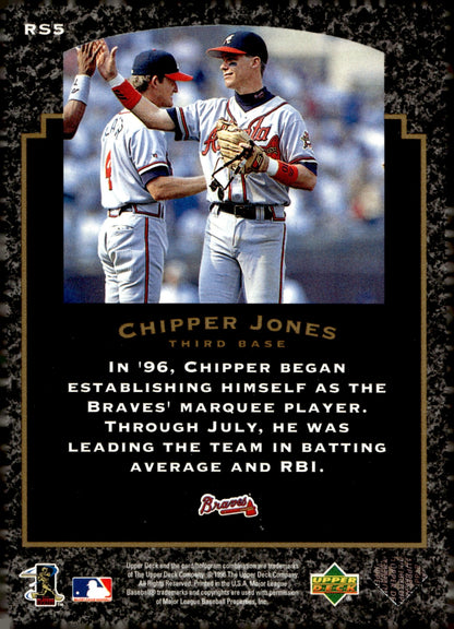 Chipper Jones 1996 Upper Deck Rock Solid Foundation #RS5 - Collector Store LLC