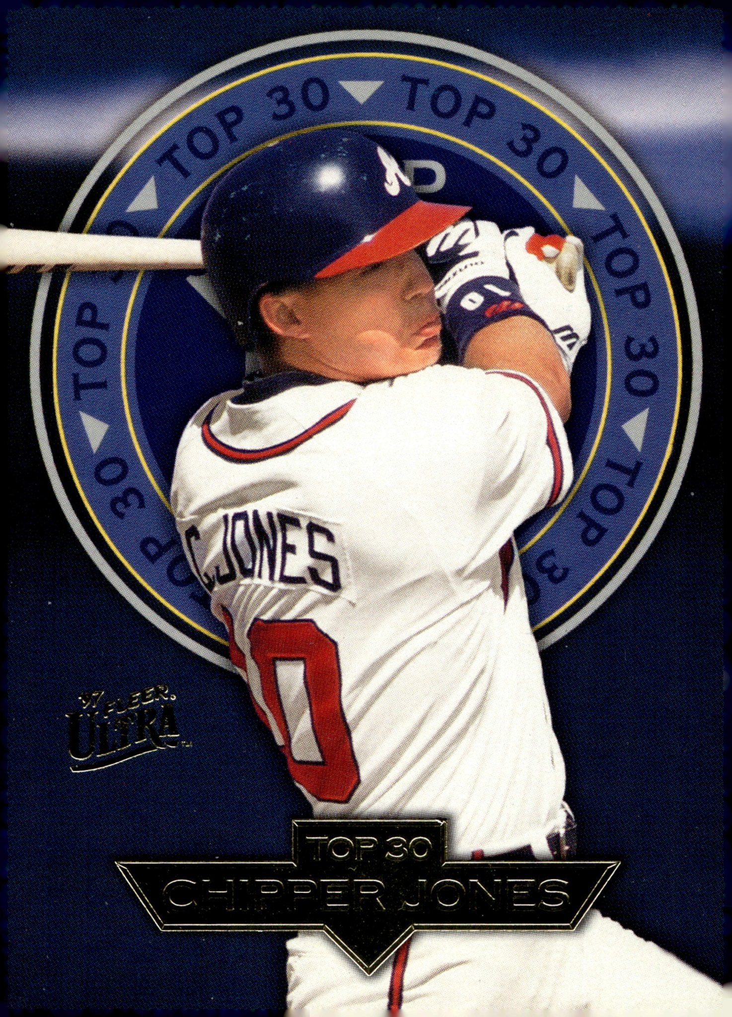 Chipper Jones 1997 Fleer Ultra Top 30 8 - Collector Store LLC