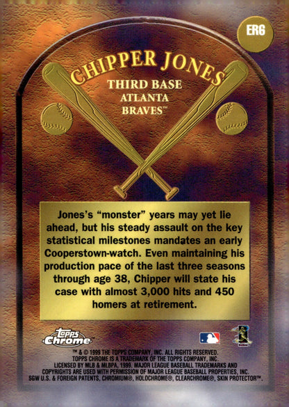 Chipper Jones 1999 Topps Chrome Early Road to the Hall #ER6 - Collector Store LLC