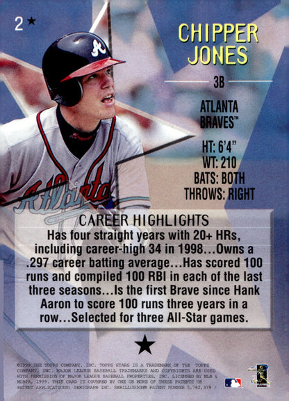 Chipper Jones 1999 Topps Stars 2 - Collector Store LLC
