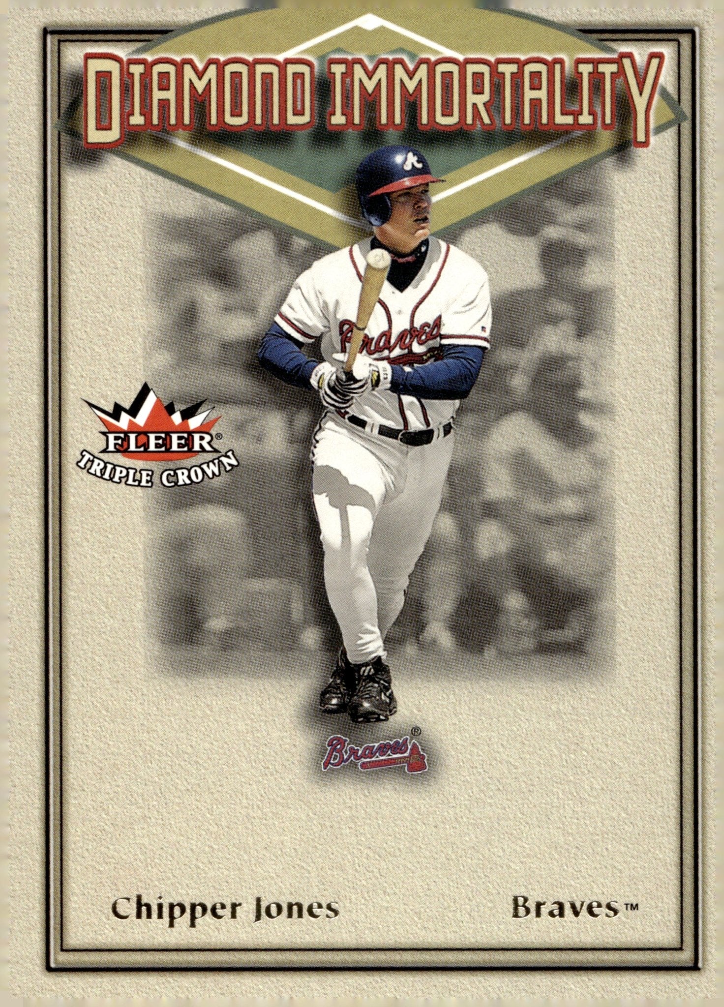 Chipper Jones 2002 Fleer Triple Crown Diamond Immortality 9 - Collector Store LLC