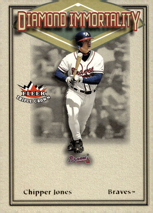 Chipper Jones 2002 Fleer Triple Crown Diamond Immortality 9 - Collector Store LLC