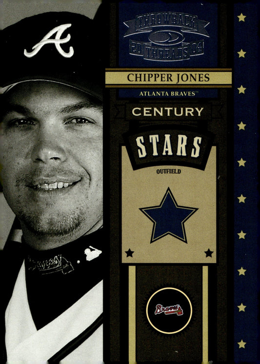 Chipper Jones 2004 Donruss Threads Century Stars 0774/1500 #CS - 10 - Collector Store LLC