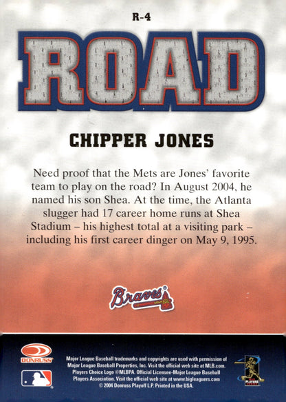 Chipper Jones 2004 Leaf Road R - 4 - Collector Store LLC