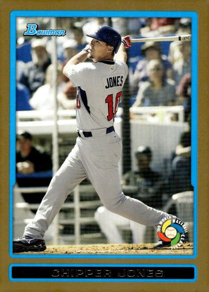 Chipper Jones 2009 Bowman World Classic Gold Border BDPW31 - Collector Store LLC