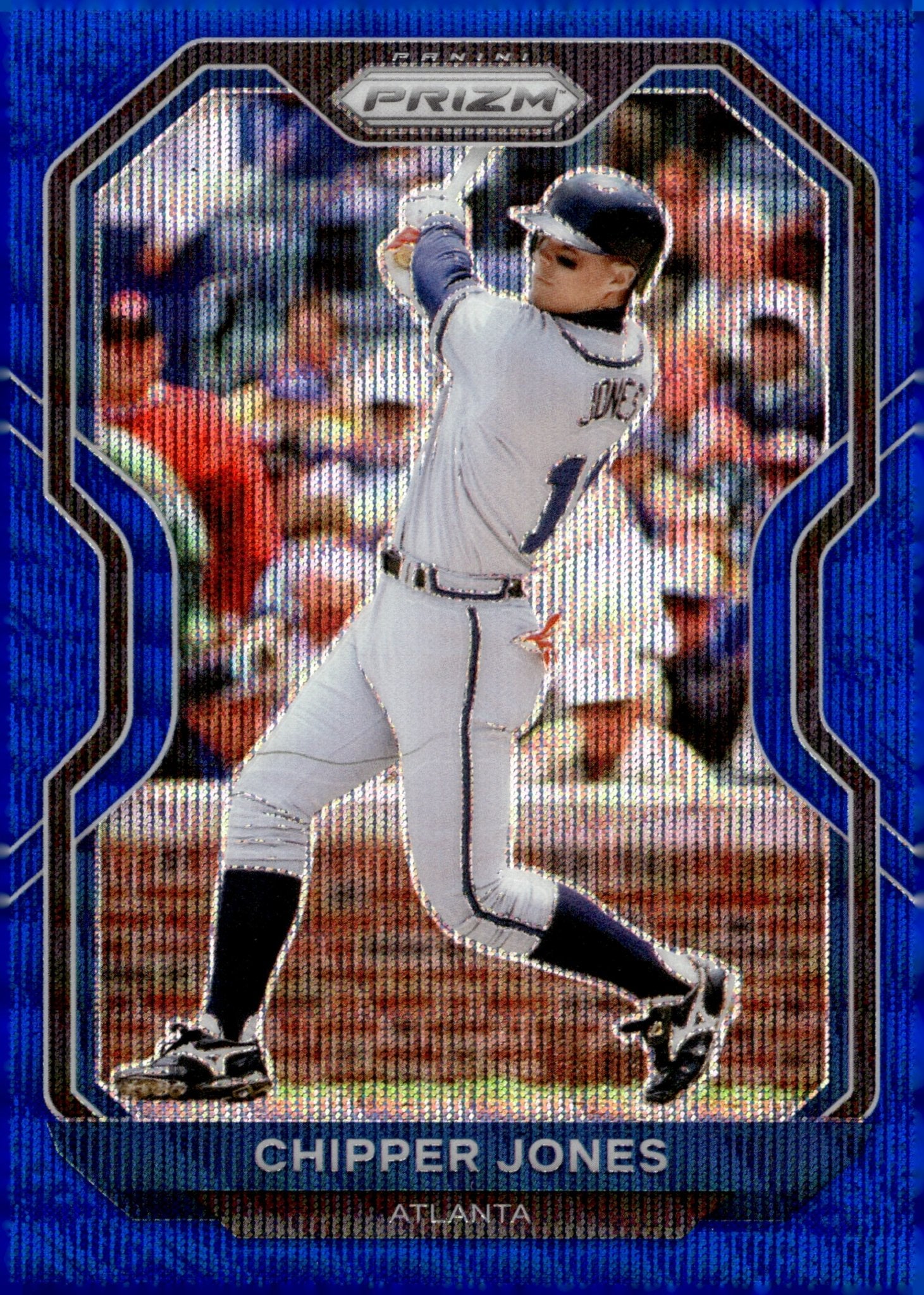 Chipper Jones 2021 Panini Prizm Blue Wave Prizm 54/60 #218 - Collector Store LLC