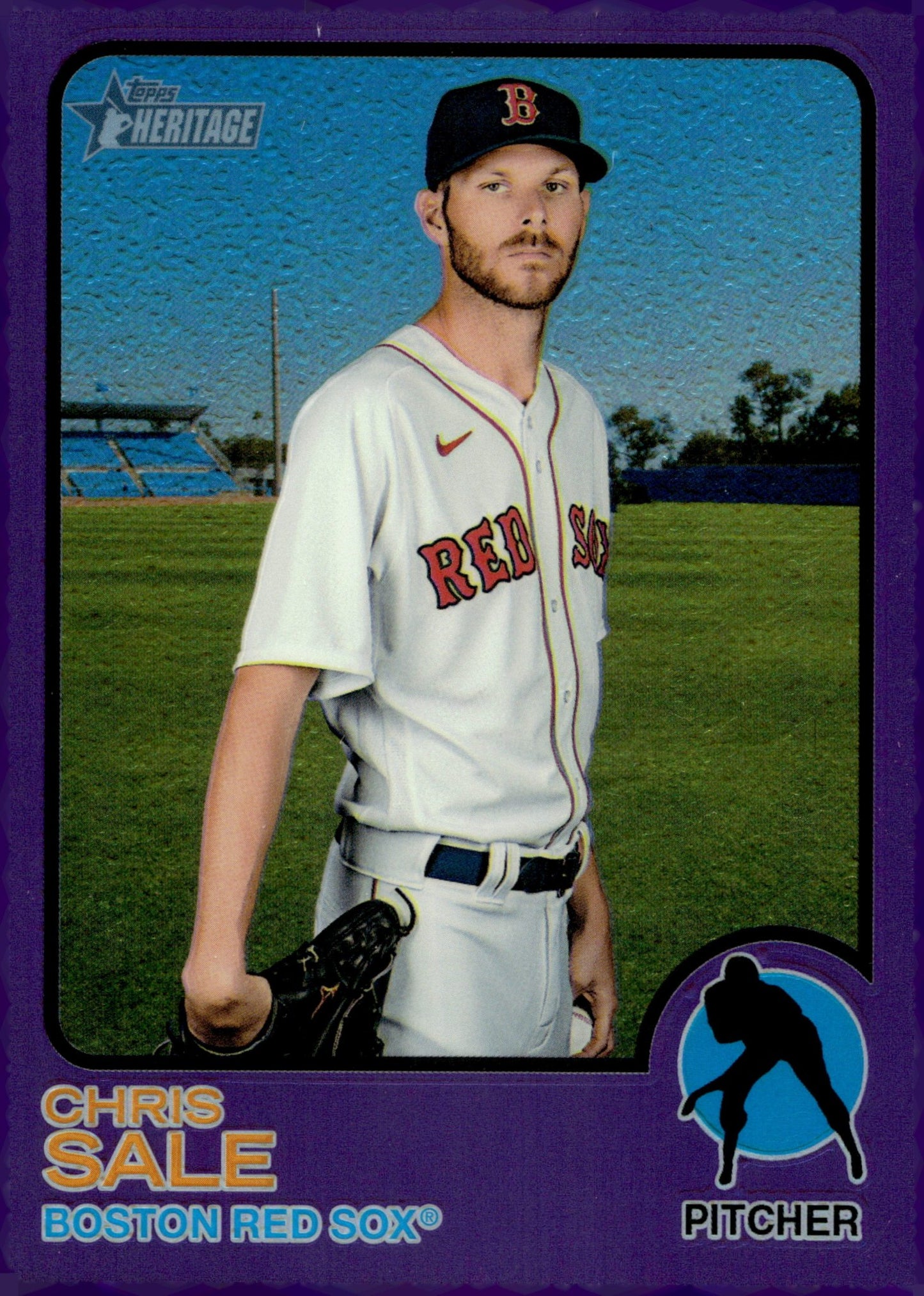 Chris Sale 2022 Topps Chrome Heritage Purple Refractor 637 - Collector Store LLC