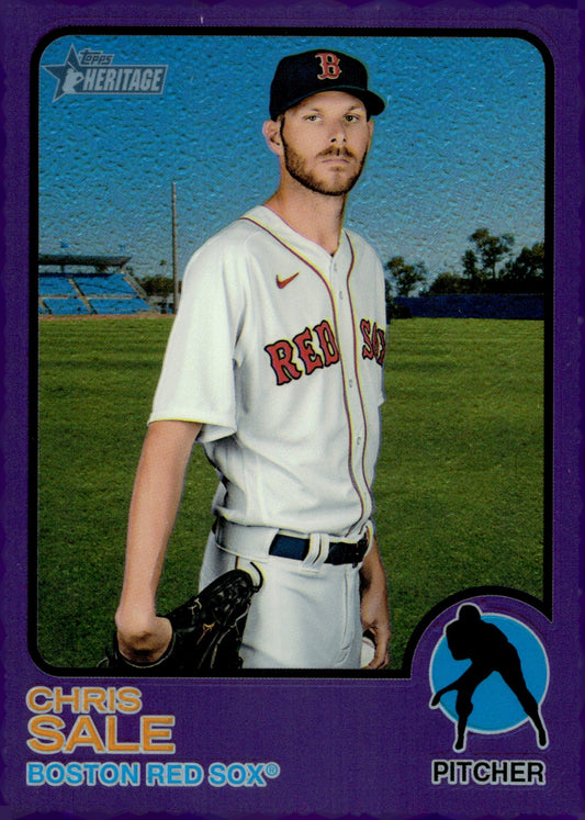 Chris Sale 2022 Topps Chrome Heritage Purple Refractor 637 - Collector Store LLC