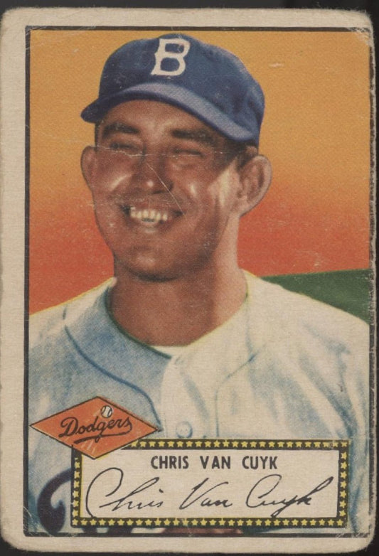 Chris Van Cuyk 1952 Topps RC #53 Brooklyn Dodgers PR #4 - Collector Store LLC