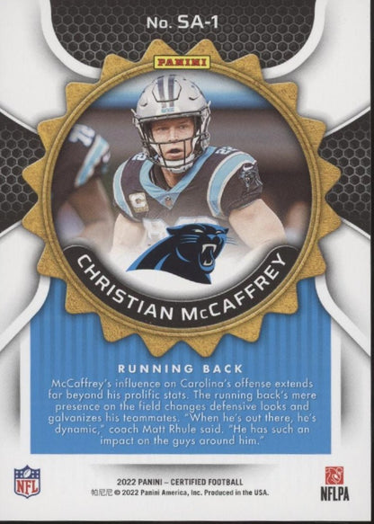 Christian McCaffrey 2022 Panini Certified Seal of Approval Blue 60/75 #SA - 1 - Collector Store LLC