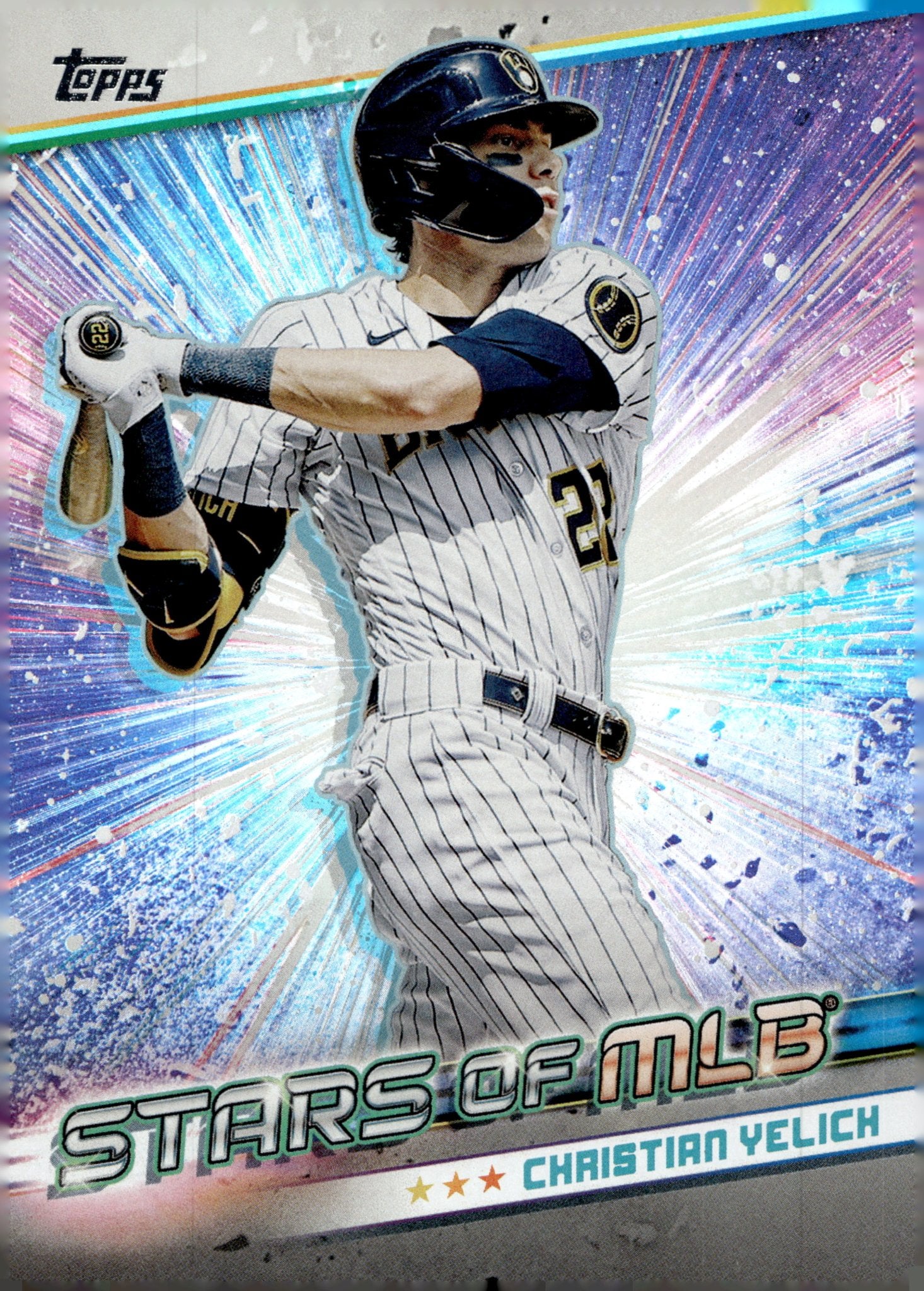 Christian Yelich 2024 Topps Series 1 Stars of MLB Refractor SMLB - 41 - Collector Store LLC