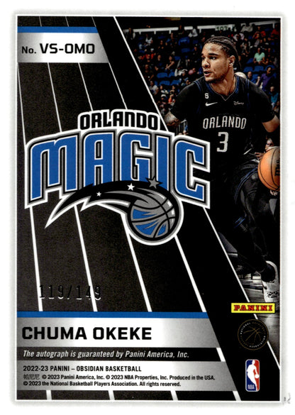 Chuma Okeke 2022 - 23 Panini Obsidian Volcanic Auto 119/149 #VS - OMO - Collector Store LLC