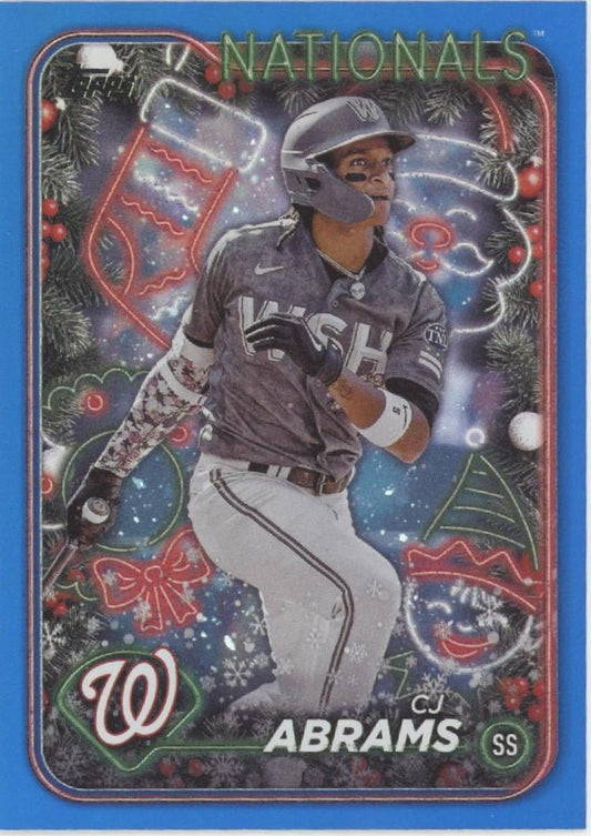 CJ Abrams 2024 Topps Holiday Blue #H47 - Collector Store LLC