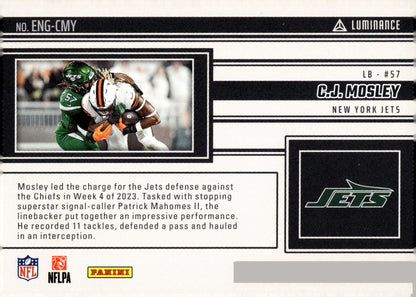 CJ Mosley 2024 Panini Luminance Engaged #ENG - CMY - Collector Store LLC