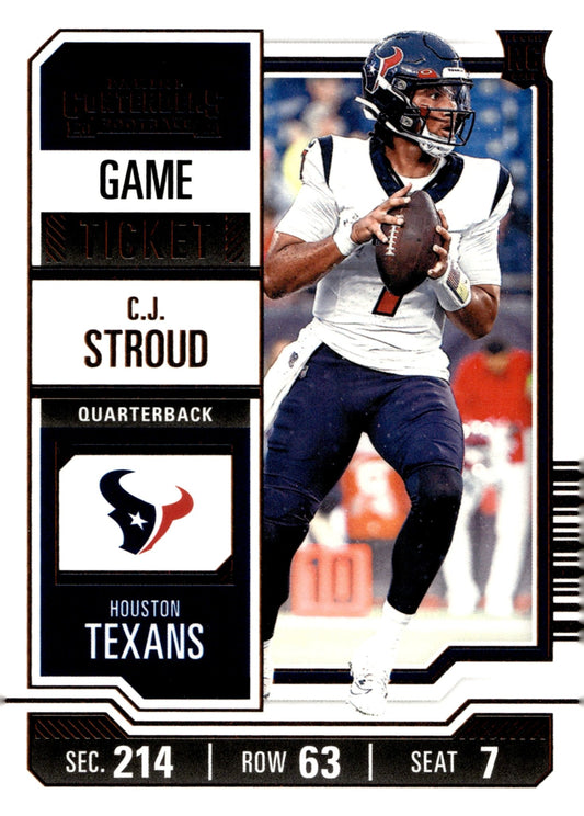 CJ Stroud 2023 Panini Contenders Game Ticket RC #40 - Collector Store LLC