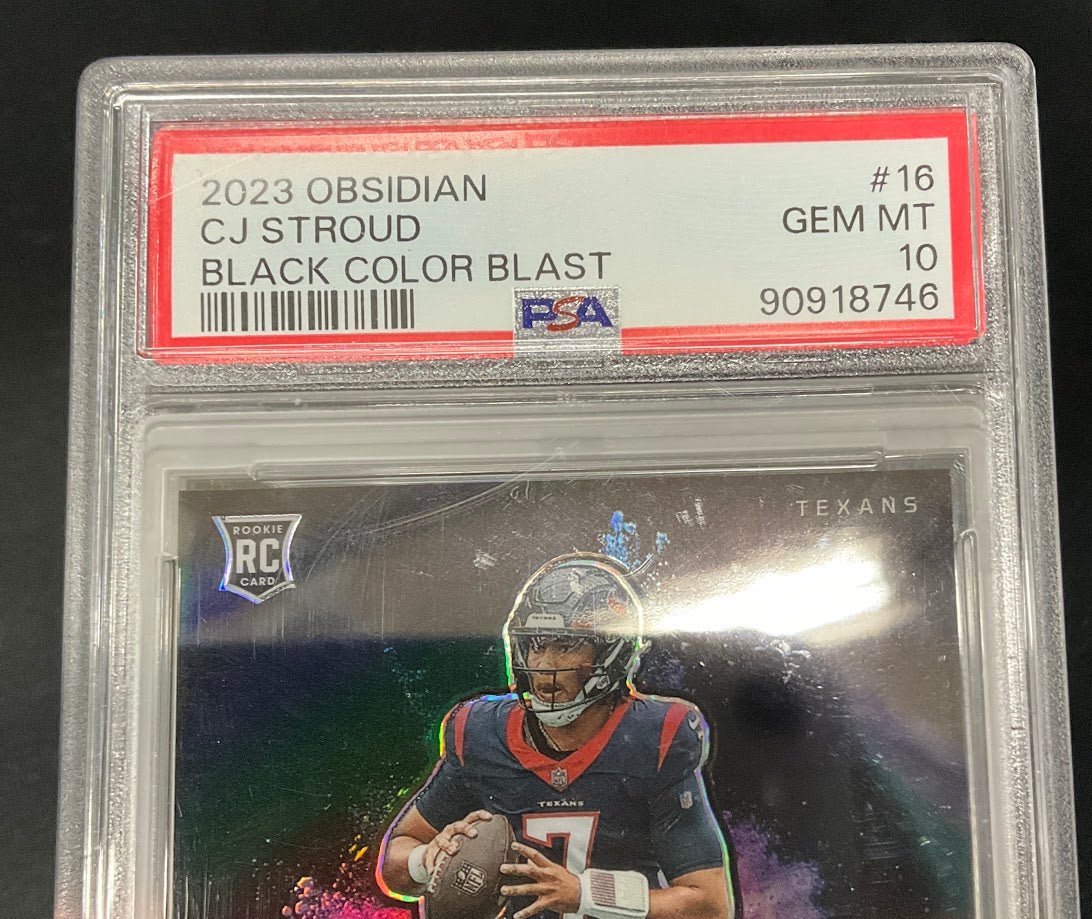 CJ Stroud 2023 Panini Obsidian Black Color Blast RC #16 PSA 10 - Collector Store LLC